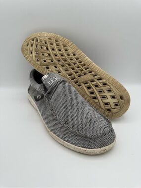 Men's Hey Dude Wally Free Light Grey Slip-On Casual Comfort Shoes Size 13